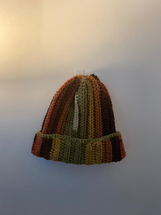 Ribbed crochet beanie